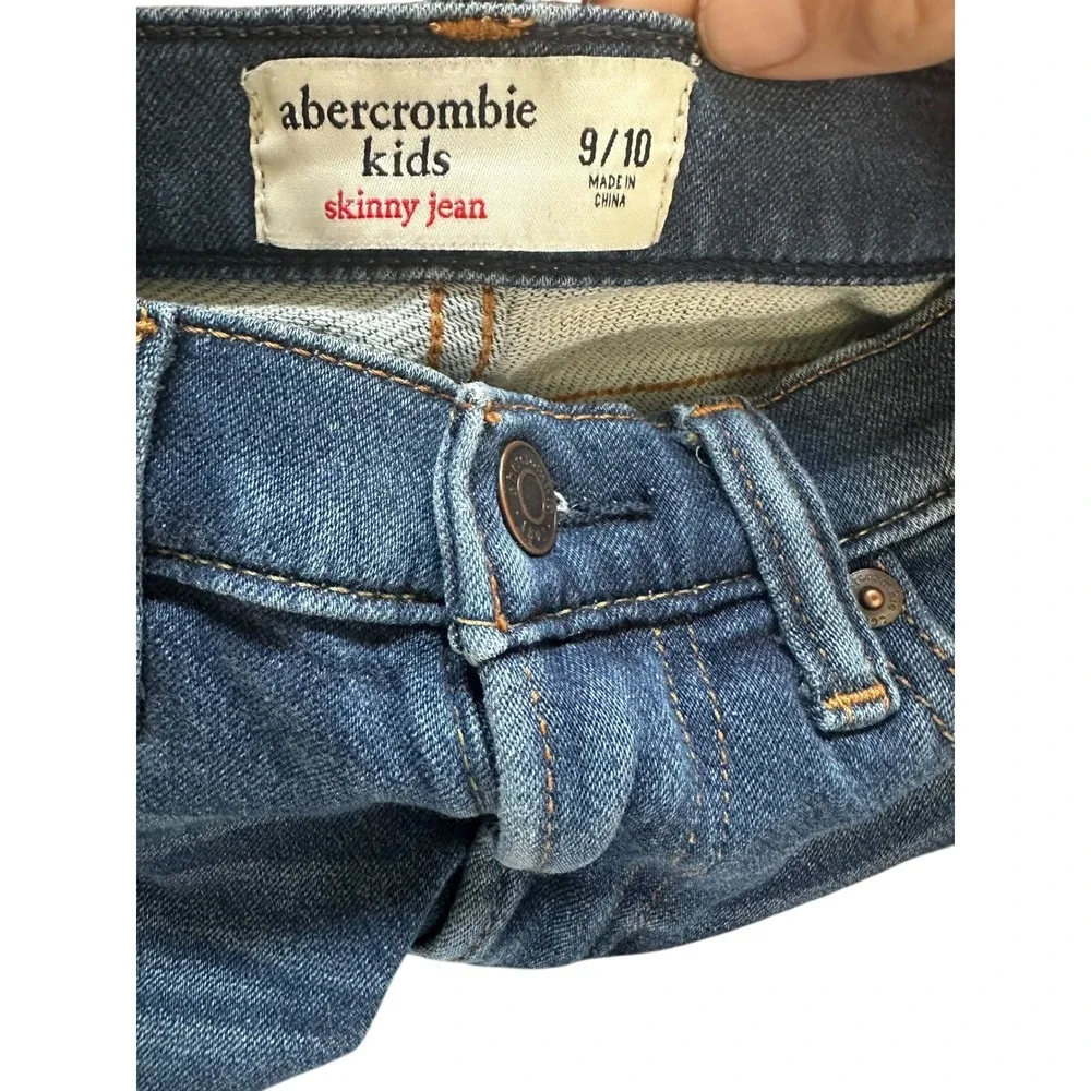 Abercrombie Kids Skinny Jeans‎ Blue Wash Size 9 10 Denim Cotton Blend
